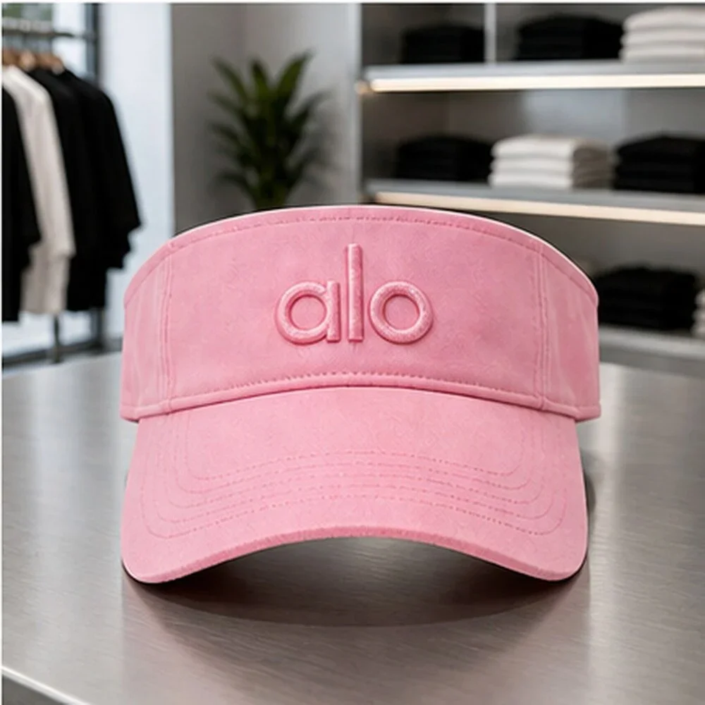 ALO Yoga Pink Running Open Top Visor Hat NWT